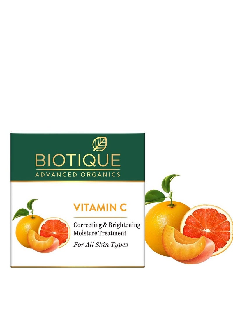 Biotique كريم فيتامين سي لتصحيح وتفتيح البشرة غير الدهني لجميع أنواع البشرة 50 جرام لبشرة أكثر شبابًا ومغذية ومشرقة SLS - Image 2