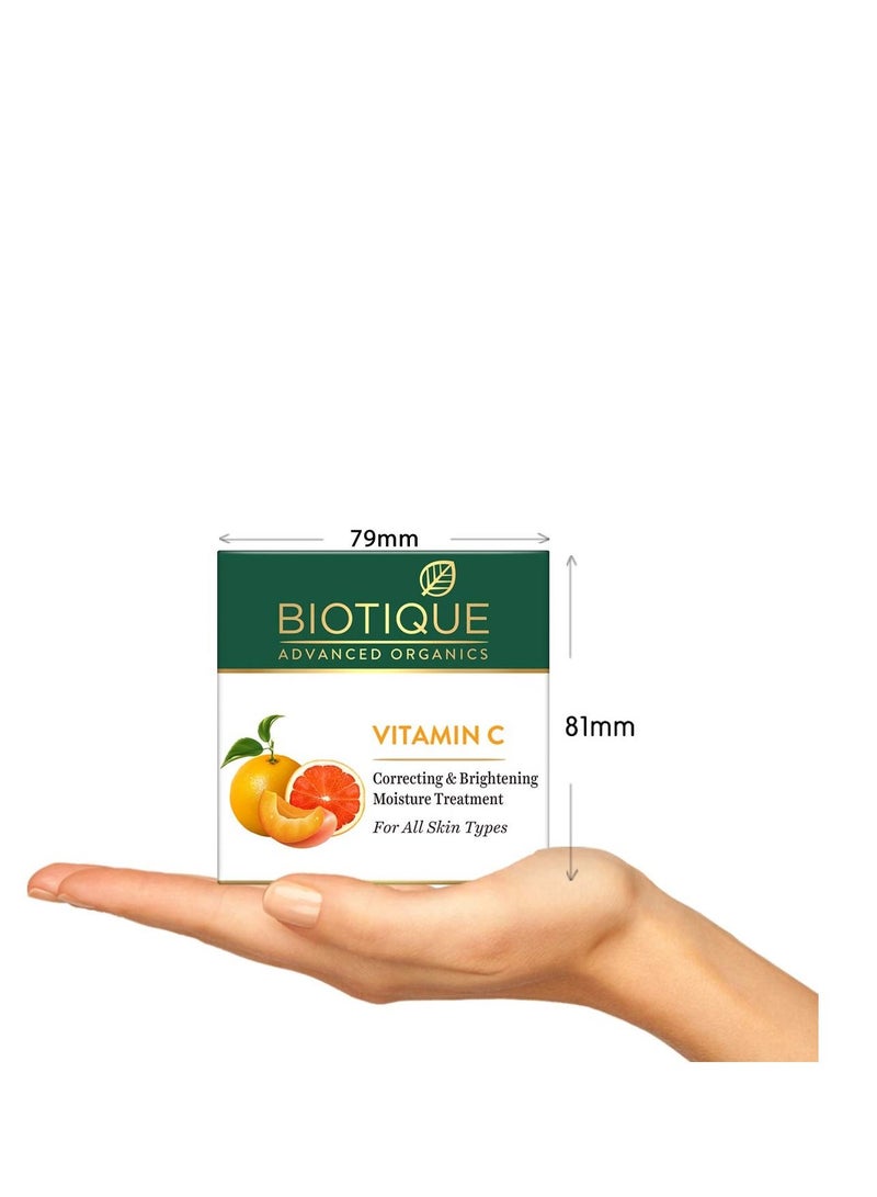 Biotique كريم فيتامين سي لتصحيح وتفتيح البشرة غير الدهني لجميع أنواع البشرة 50 جرام لبشرة أكثر شبابًا ومغذية ومشرقة SLS - Image 3