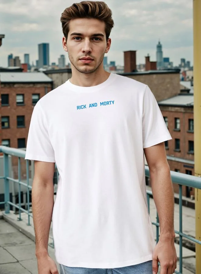 SP Characters Rick and Morty Print Crew Neck T-shirt