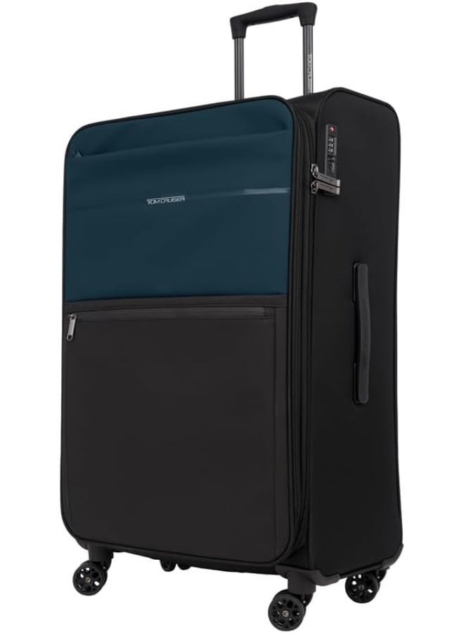 TOM CRUISER Legacy 28 Inch Soft Luggage Trolley – Green, 600D PU Leather, TSA Lock, Silent Wheels - Image 2