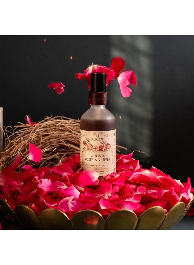 Old School Rituals Handpicked Roses & Vetiver Face Toner Mist | Instant Hydration, Pore Tightening & Glow Enhancer | Refreshes, Soothes, & Revitalizes Skin | 100ml - Image 2