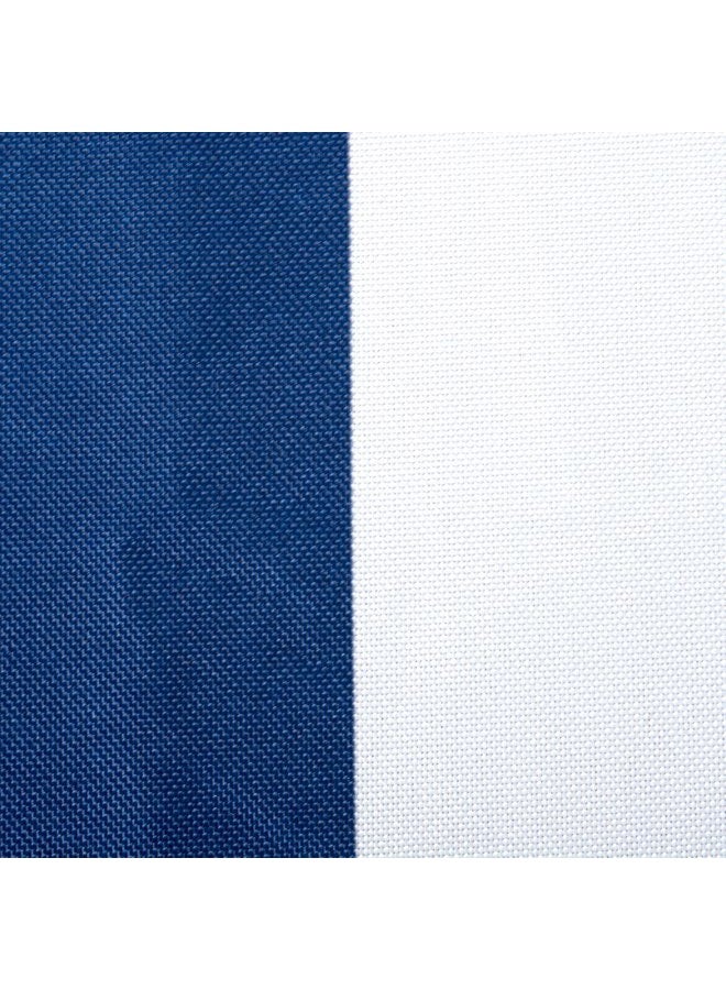 DII Cabana Stripe Outdoor Tabletop Collection, Stain/Wrinkle Resistant & Waterproof, 60x120 Rectangle Tablecloth, Nautical Blue - Image 2