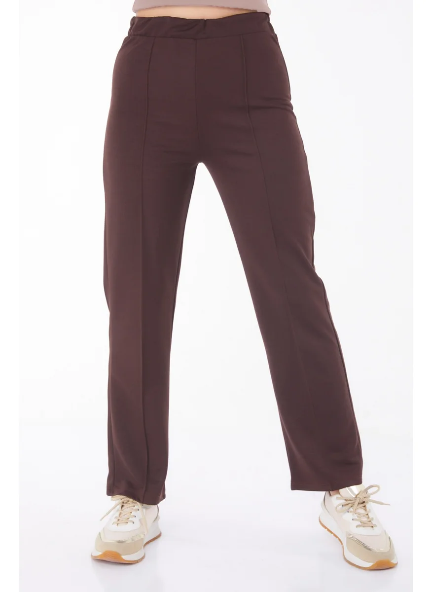 Tofisa Plain Mid Women Brown Trousers - 23868
