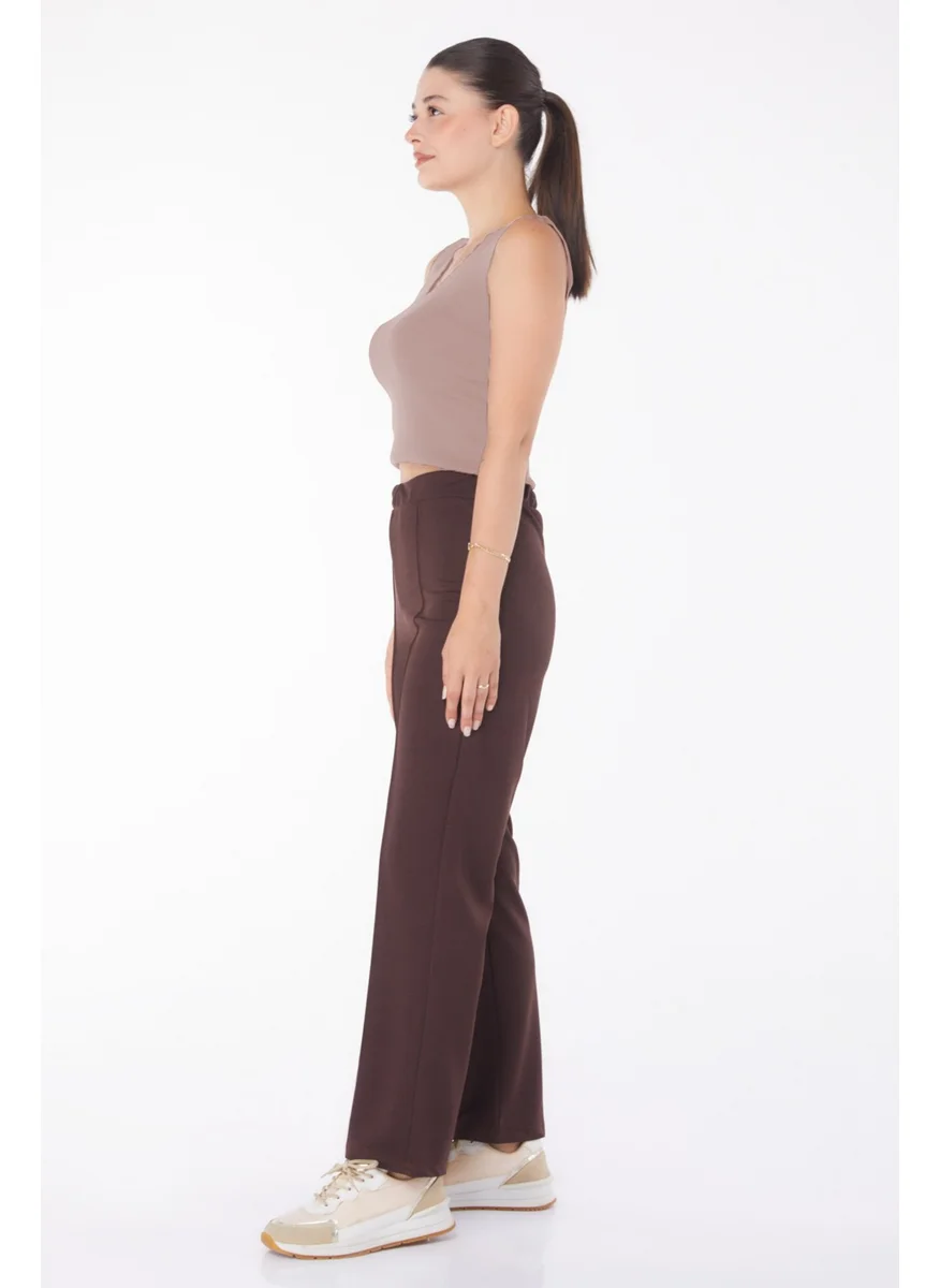 Tofisa Plain Mid Women Brown Trousers - 23868