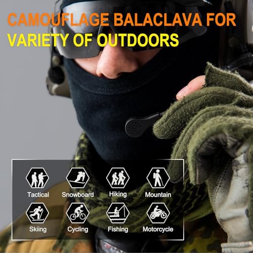 XY3545HS Camo Balaclava Face Mask for Man and Women-Hunting，Skiing，Motorcycle Windproof，UV Protection&Military Training - Image 2