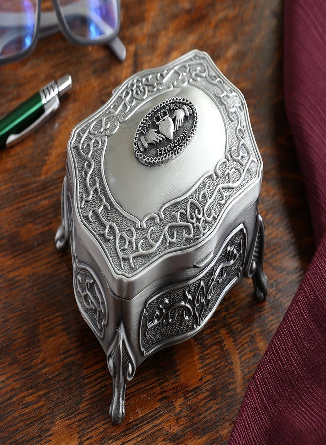 Biddy Murphy Irish Gifts Claddagh Jewelry Box Large Love Loyalty Friendship Medallion Pewter Made in Ireland - Image 3