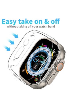 ELTRAZONE 2 Pack Case Compatible with Apple Watch Ultra 49mm, Hard PC Bumper Case All-Around Edge Shockproof Protective Cover Frame [NO Screen Protector]- Clear  - Image 2