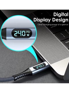 SH PROTECT TOUCH USB C to C Cable 240W, PD-4.0 Charging Cable 8K 60Hz, for iPhone 15/Plus/Pro/Pro Max, MacBook Pro/Air, iPad Pro/Air/mini, Galaxy, Pixel, and More (240W PD4.0)  - Image 3