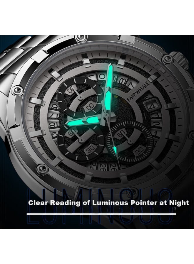 Fairwhale Men's Watch Challenger Series Mechanical Wind Exam Watch Men's Waterproof Luminous Student National Watch 5430-3 - Image 3