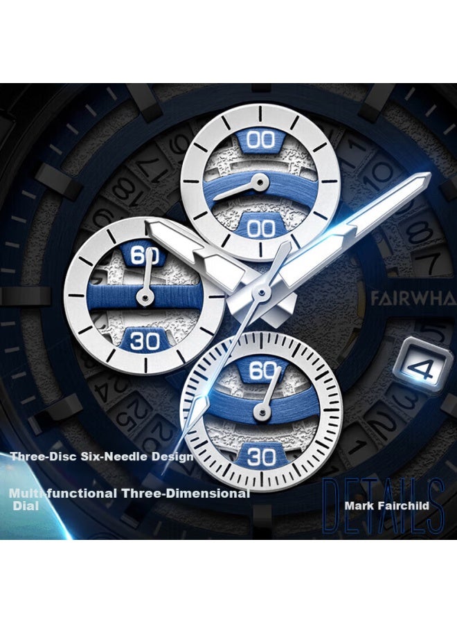 Fairwhale Men's Watch Challenger Series Mechanical Wind Exam Watch Men's Waterproof Luminous Student National Watch 5430-3 - Image 4