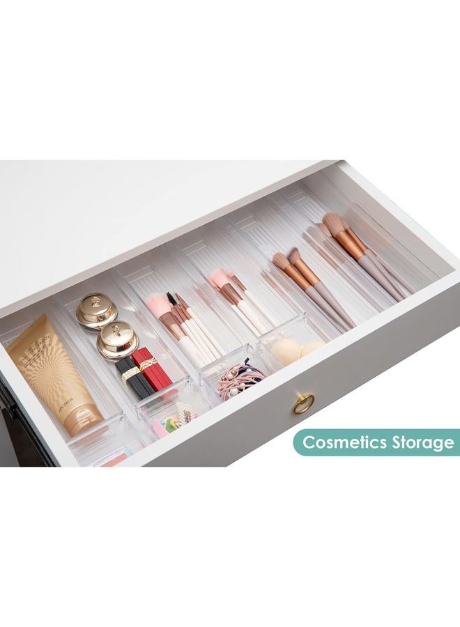 Backerysupply Clear Plastic Drawer Organizer Tray for Vanity Cabinet (Set of 10),Storage Tray for Makeup, Kitchen Utensils, Jewelries, and Gadgets - Image 2