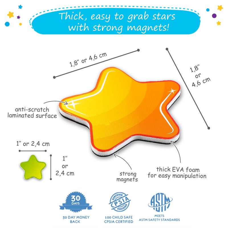 Simply magic 100+5 Magnetic Reward Super Stars - Star Jar Reward System for Kids, Behavior Management Classroom Tools, Magnetic Stars, Magnetic Reward Jar for Classroom Board, Classroom Reward Jar - Simply Magic - Image 4