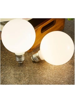 HUA QIANG WANG G95 Frosted E27 LED Edison Globe Light Bulbs 40W Equivalent,2700K Warm White,400Lm,Milky Glass Decorative Bulbs,4W LED Filament Bulbs,Non-Dimmable,Pack of 6  - Image 5