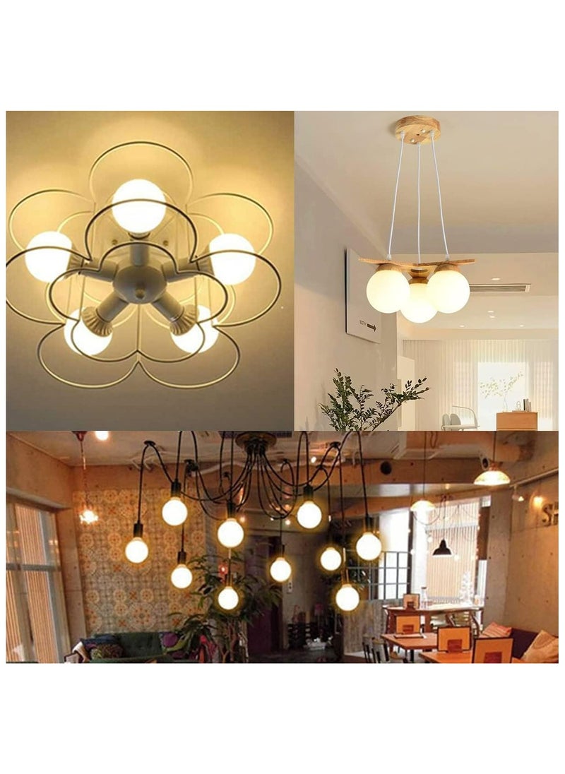 HUA QIANG WANG - G95 Frosted E27 LED Edison Globe Light Bulbs 40W Equivalent,2700K Warm White,400Lm,Milky Glass Decorative Bulbs,4W LED Filament Bulbs,Non-Dimmable,Pack of 6 - Image 1