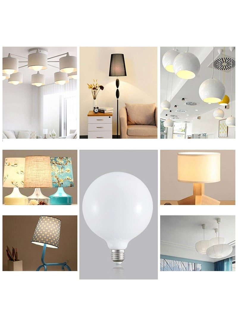 HUA QIANG WANG - G95 Frosted E27 LED Edison Globe Light Bulbs 40W Equivalent,2700K Warm White,400Lm,Milky Glass Decorative Bulbs,4W LED Filament Bulbs,Non-Dimmable,Pack of 6 - Image 1