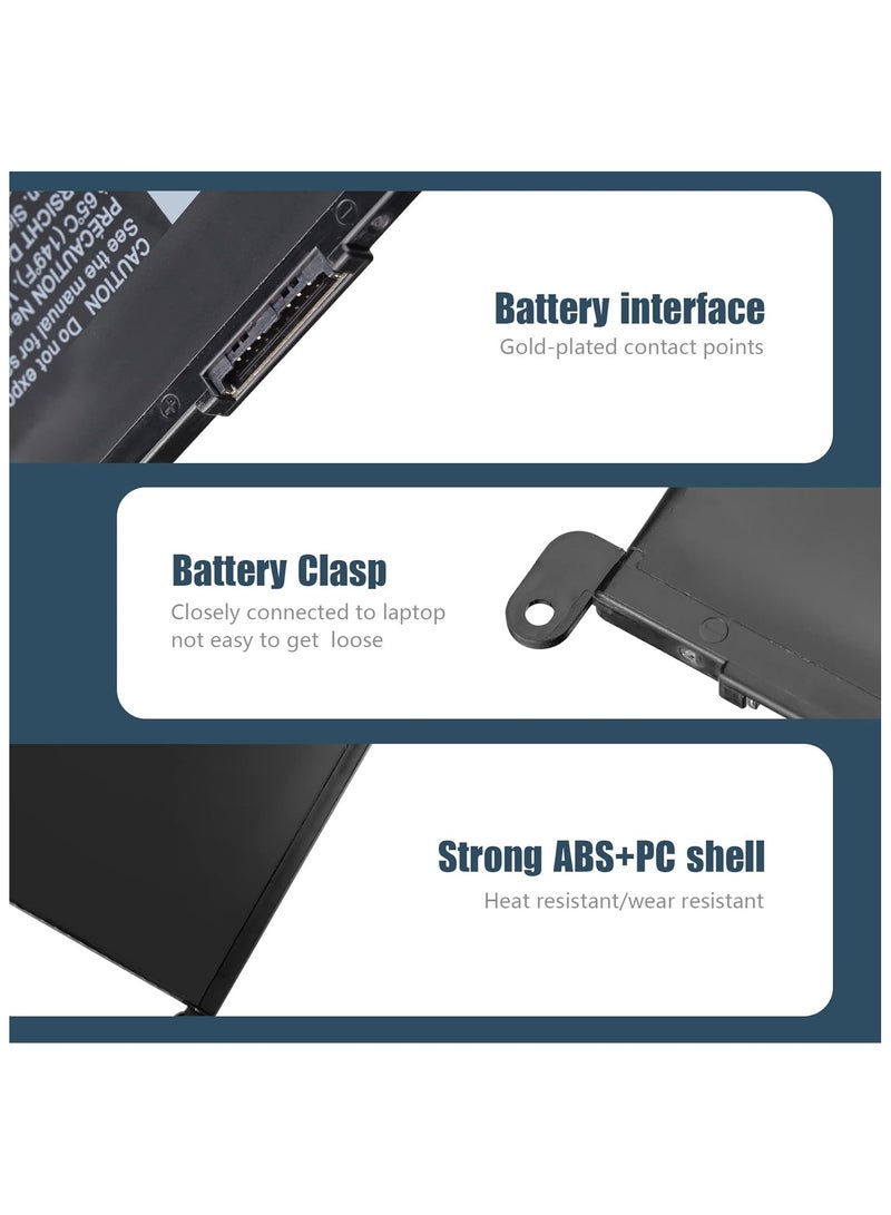 Max Power WDX0R Battery for Dell Inspiron 13 15 5000 7000 Series 5570 7579 7570 7378 5567 7573 5565 5379 5378 Latitude 3490 3590 3340 3400 3390 3500 3190 5468 5568 P69G 3CRH3 Dell 42WH WDXOR 11.4v Battery - Image 2