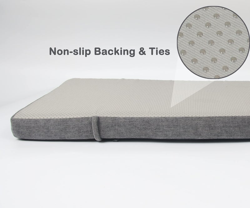 Loveboat Washable Bench Cushion, Non-Slip Bench Pad for Shoe Storage, Window, Piano, Dining 36"x14"x2" Greybrown - Image 5