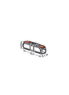 Wago Inline splicing connector with levers for all conductor types max 4 mm 2-conductor; transparent housing; Transparent cover; Surrounding air temperature: max 85°C (T85); 4,00 mm²; transparent  - Image 2