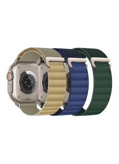 Generic 3 Pack for Apple Watch Alpine Loop Band 49mm 45mm 44mm 42mm , Adjustable Metal C-Hook,  Nylon Woven Sport Strap for iWatch Series Ultra/8/7/SE/6/5/4/3/2/1  - Image 1