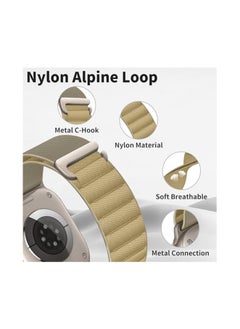 Generic 3 Pack for Apple Watch Alpine Loop Band 49mm 45mm 44mm 42mm , Adjustable Metal C-Hook,  Nylon Woven Sport Strap for iWatch Series Ultra/8/7/SE/6/5/4/3/2/1  - Image 3