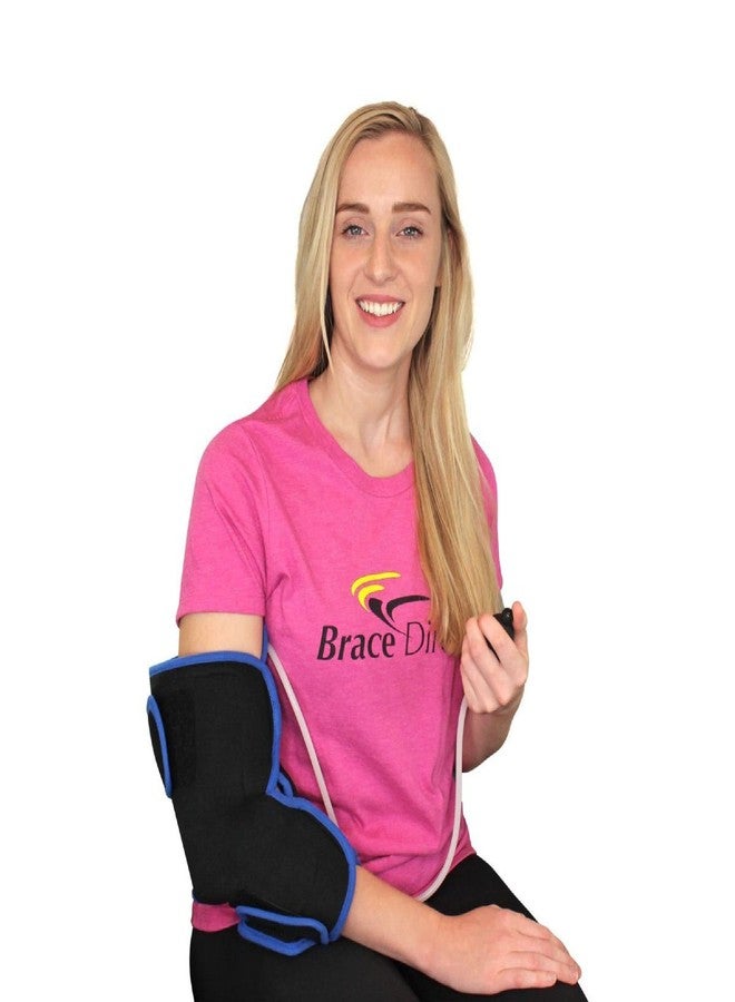 Brace Direct Cryotherapy Elbow Wrap with Adjustable Compression Support and Air Pump with Ice Pack for Elbow Pain Relief, Tendonitis, Golfer’s Elbow, Tennis Elbow, Injuries, Surgery, Arthritis - Image 1