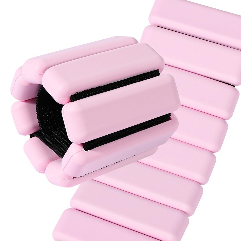 Spectent Ankle & Wrist Weights for Women â€“ Adjustable Silicone Wrist & Ankle Weights, Wearable Arm/Leg Set for Pilates, Yoga, Walking & Strength Training (1lbs Pair Pink) - Image 1