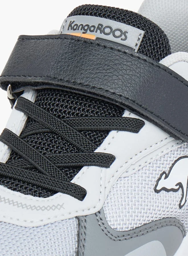 kangaROOS Boys Panelled Lace Detail Sports Shoes with Hook and Loop Closure