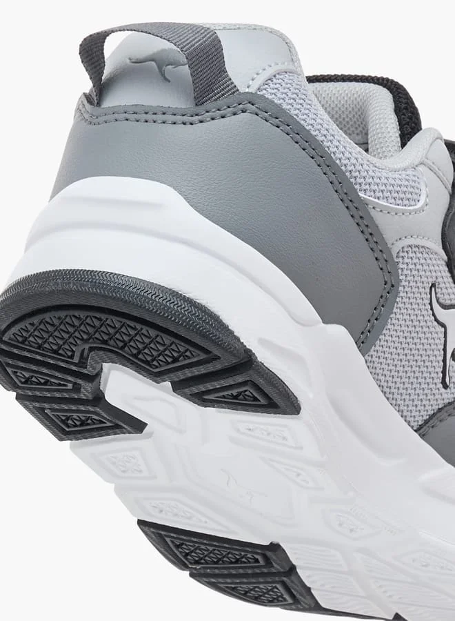 kangaROOS Boys Panelled Lace Detail Sports Shoes with Hook and Loop Closure