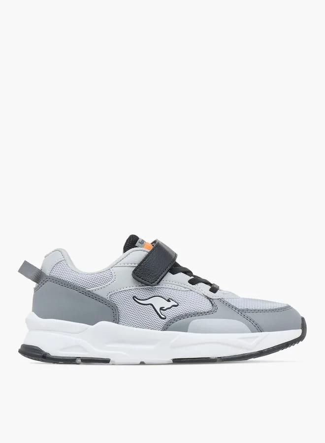 kangaROOS Boys Panelled Lace Detail Sports Shoes with Hook and Loop Closure