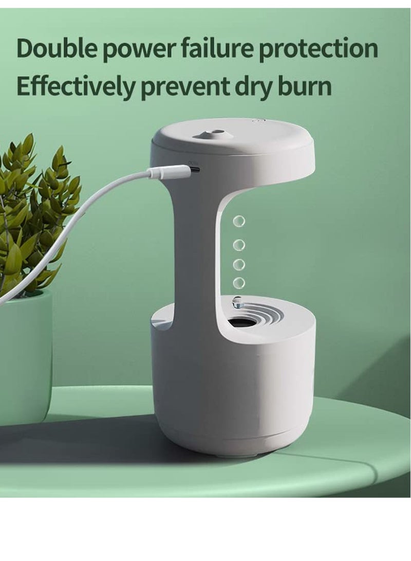 مرطب الهواء مضاد للجاذبية قطرات الماء بالموجات فوق الصوتية كول ميست صانع مبيد مع شاشة LED مكتب غرفة نوم سطح المكتب - Image 3
