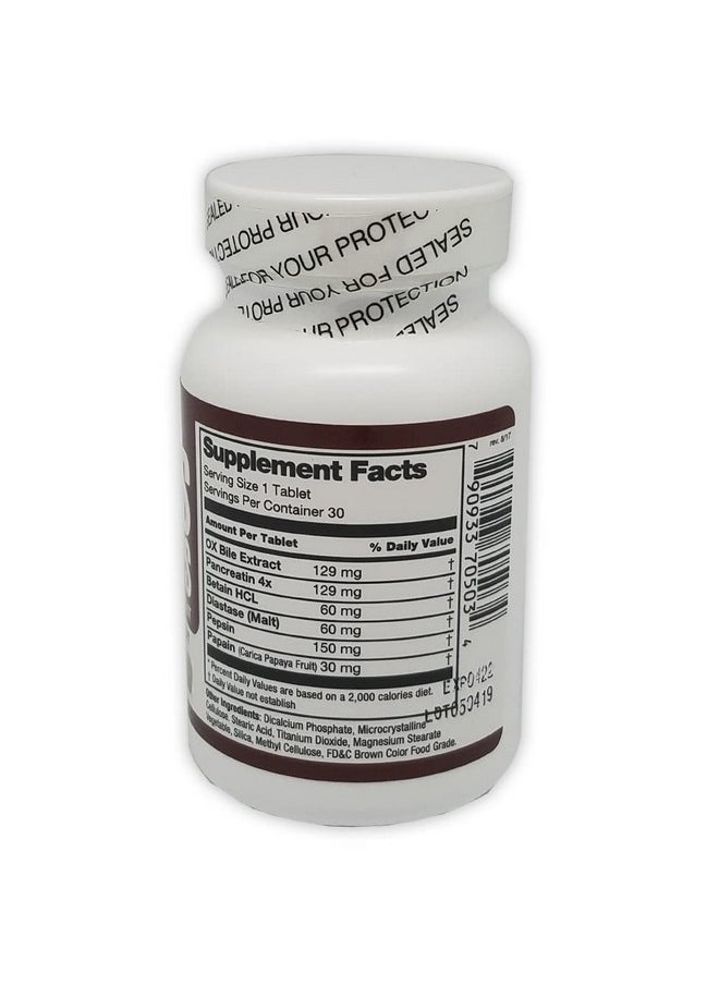 Germa Bile Salts Natural Dietary Supplement. Enzymatic Digestant. Aids In The Digenstion Of Starch Protein And Fat. 30 Tablets. Pack Of 3  - Image 5