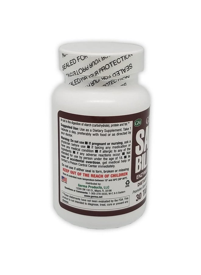 Germa Bile Salts Natural Dietary Supplement. Enzymatic Digestant. Aids In The Digenstion Of Starch Protein And Fat. 30 Tablets. Pack Of 3  - Image 4
