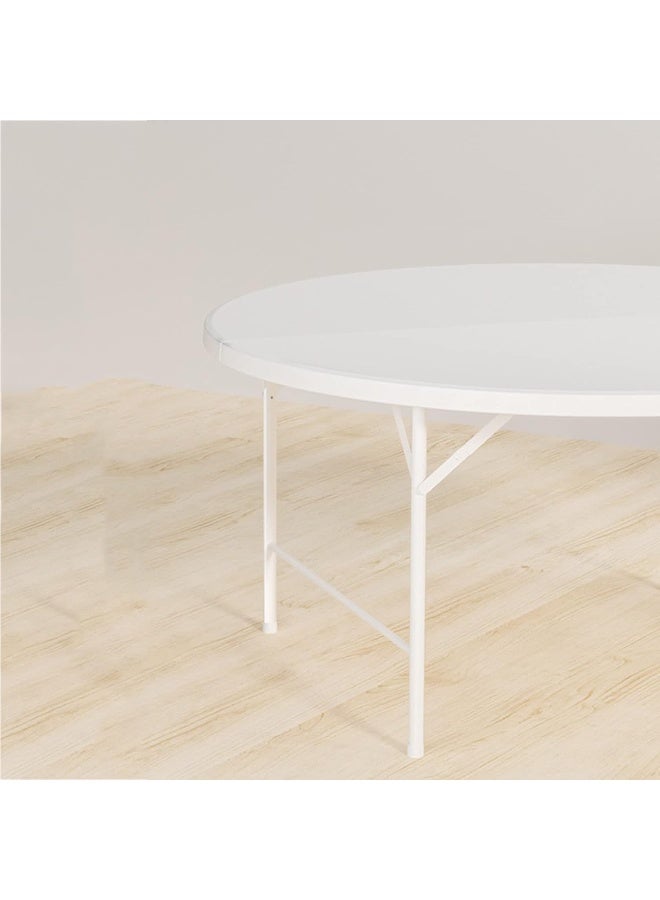 YULAN Yulan Outdoor Round Folding Table Outdoor Folding Utility Table White Commercial Banquet Picnic Tables for Outdoors Weddings Cocktail Parties Patios  - Image 5