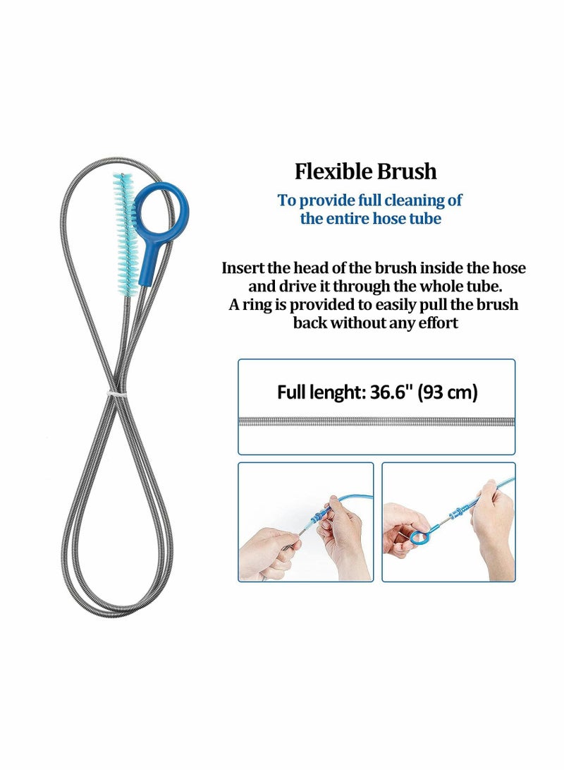 Excefore Hydration Bladder Cleaning Kit, 10 in 1 Water Bladders Cleaner Set with Flexible Long Brush for Hose, Small Bite Valve Brush, Big Brush, Collapsible Bladder Frame, Carrying Pouch - Image 3