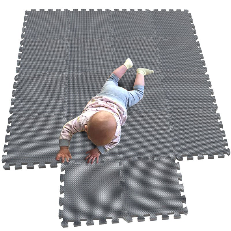 MQIAOHAM 18 Pieces Puzzle Play Mats Soft Baby Play Mat Kids Interlocking Foam Floor Tiles Toddlers Carpet Playmats G301018112