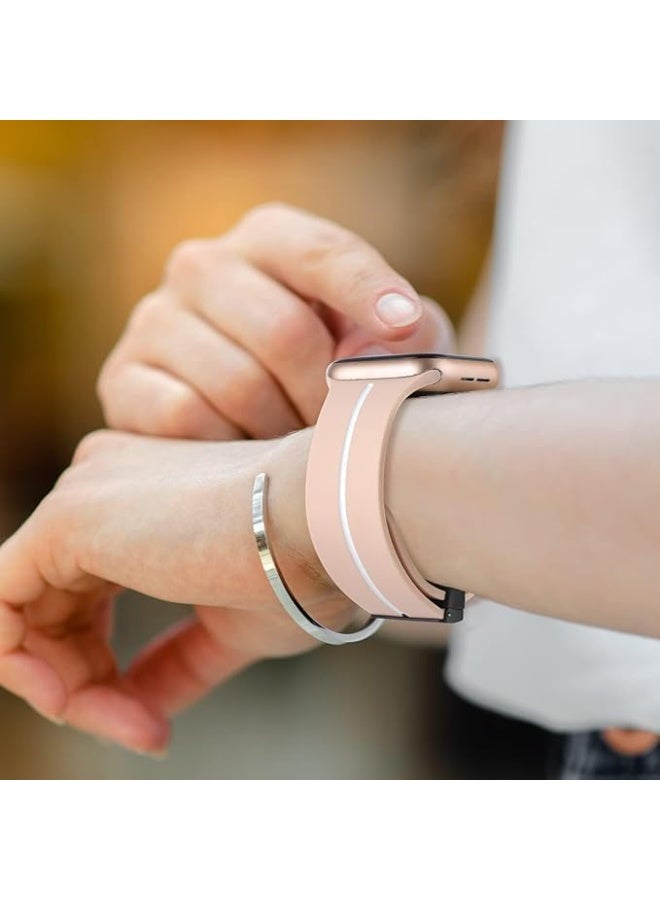 Next store Magnetic Band Compatible with Apple Watch Ultra 49mm 45mm 44mm 42mm, Soft Silicone Sport Strap Compatible with iWatch Series 8/7/6/5/4/3/2/1/9 SE - Image 2