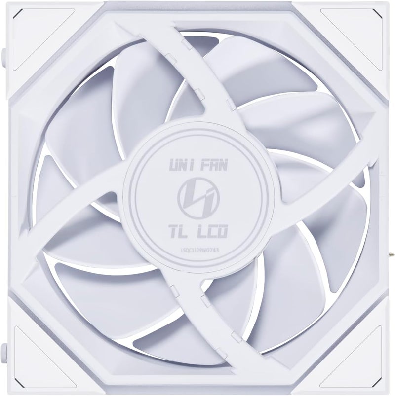 ليان لي مروحة ليان لي UNI Fan TL LCD 120 - شاشة LCD 1.6 بوصة مع مروحة ARGB مرآة اللانهاية - تدعم MP4 / GIF / JPG / PNG - محمل FDB - نمط سلسلة ديزي - حزمة ثلاثية - مع وحدة تحكم - أبيض - Image 4