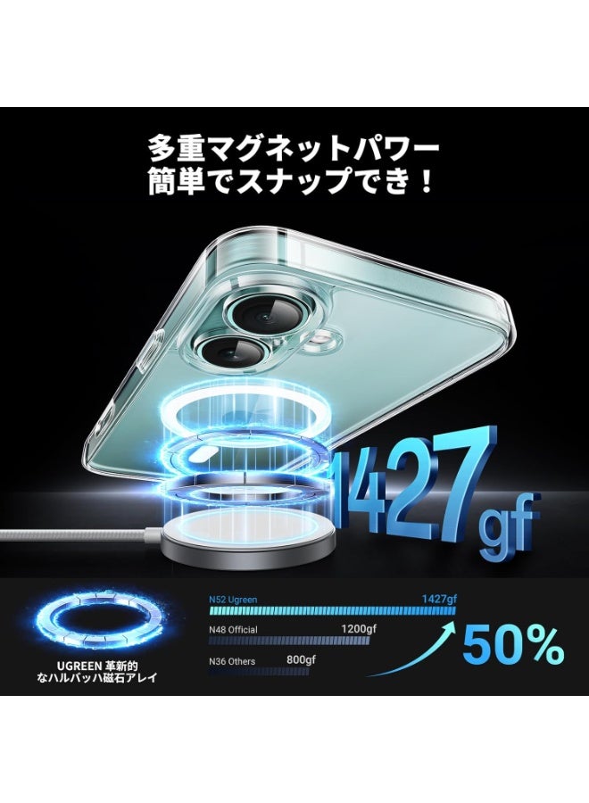 Ugreen iPhone 16 Plus MagSafe Case (MagU) – Clear iCrystal Tech Cover, High-Impact Shock Protection, Anti-Scratch Finish, Camera Guard, Ultra Slim Magnetic Case – 6.7 inch - Image 2