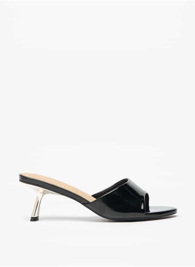 Flora Bella By Shoexpress Women Animal Print Slip-On Sandals with Kitten Heels  - Image 3