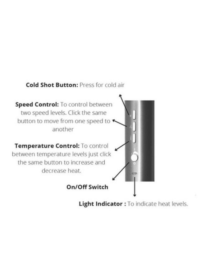 Quattro Professional Athena Digital Hair Dryer 220-240V-50Hz (354g) - Image 4