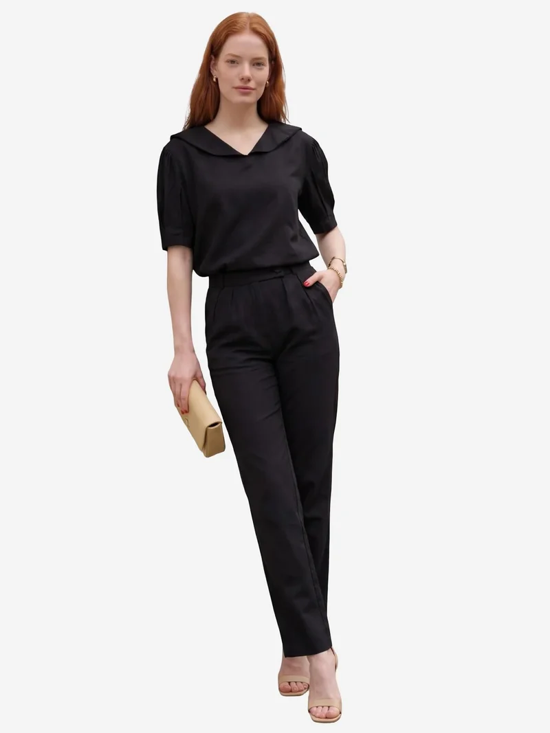 MY FASHION Shawl Collar Buttoned Two-Piece Coord Set