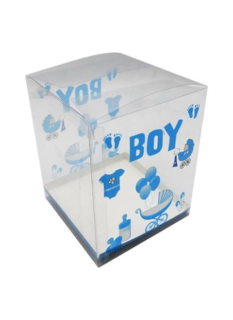 Transparent PVC Box Set 12pcs In Pkt Pink & Blue Colors Perfect for Organizing Gift Packaging and Storage Stylish and Versatile Containers for Home Office and Events (Transparent)