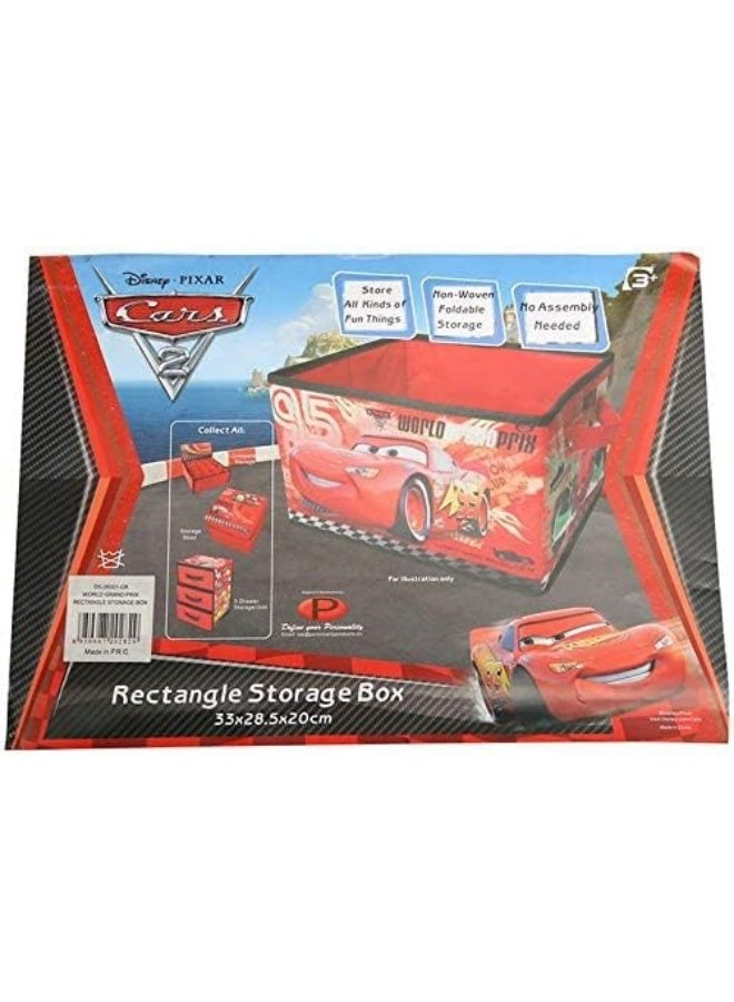 Disney Cars World Grand Prix Lightning Mcqueen Open Top Rectangle Storage Box - Image 5