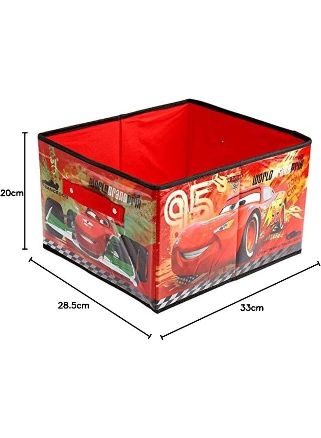 Disney Cars World Grand Prix Lightning Mcqueen Open Top Rectangle Storage Box - Image 4
