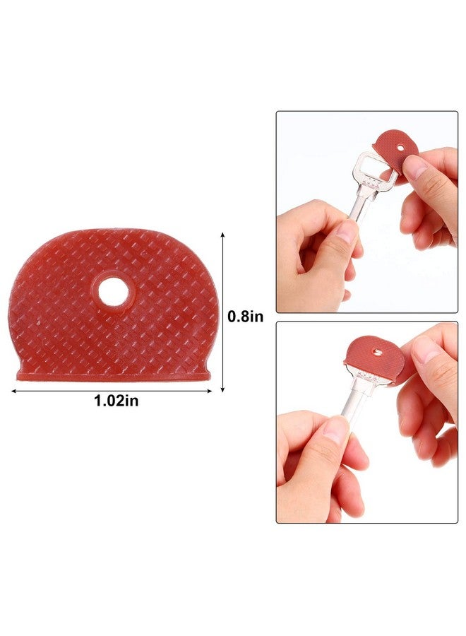 Blulu 80 Pieces Key Covers Caps Color Key Caps Tags Covers Set Plastic Key Identifier Rings Key Toppers For Keys Organization House Key(Classic Color) - Image 2