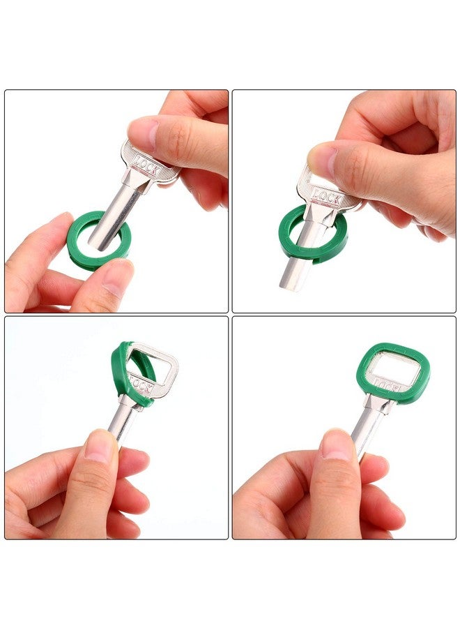 Blulu 80 Pieces Key Covers Caps Color Key Caps Tags Covers Set Plastic Key Identifier Rings Key Toppers For Keys Organization House Key(Classic Color) - Image 4