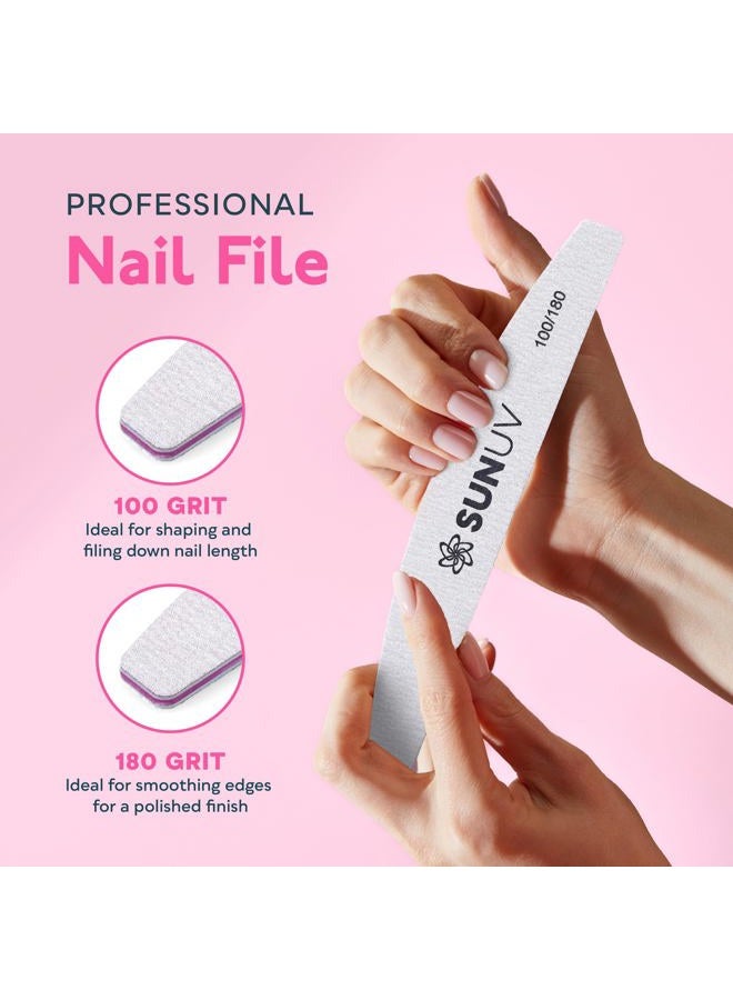 SUNUV 4PCS Cuticle Nippers, Cuticle Pusher with Nail File and Buffer Set, Cuticle Remover with Cuticle Trimmer, Cuticle Cutter, Professional Stainless Steel Durable Pedicure Manicure Nail Care Tools - Image 4