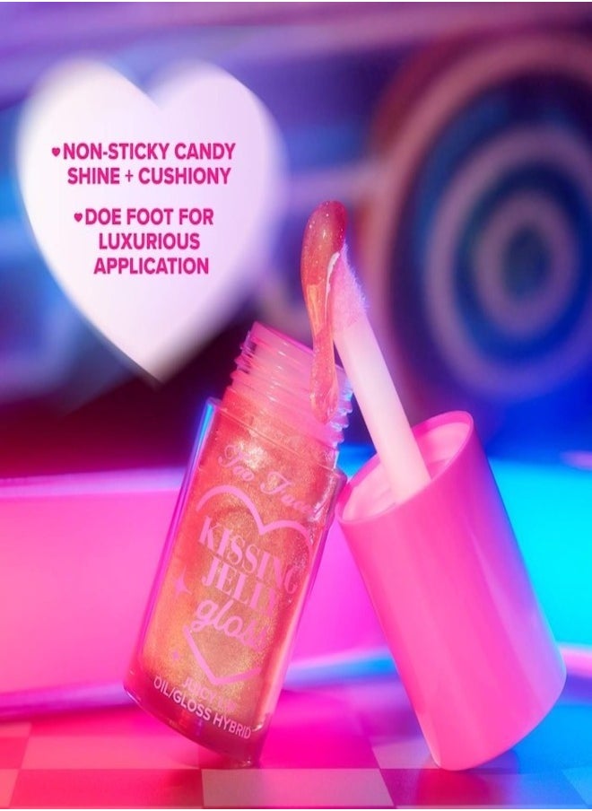 Too FacedCosmetics - Too Faced Kissing Jelly Non-Sticky Lip Oil Gloss Raspberry - Electric Fuschia 4.50ml - Image 1