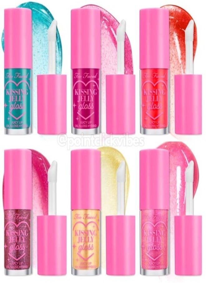 Too FacedCosmetics - Too Faced Kissing Jelly Non-Sticky Lip Oil Gloss Raspberry - Electric Fuschia 4.50ml - Image 1