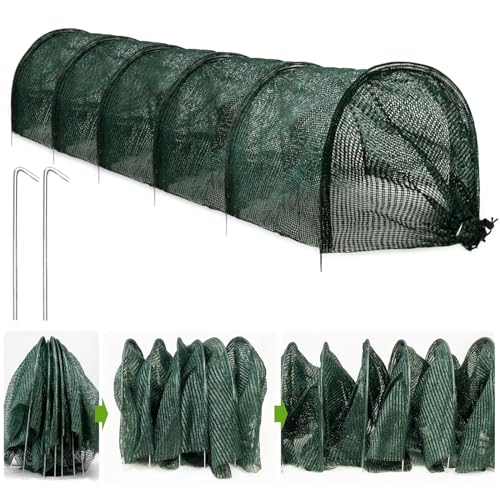 warmfarm 2 in 1 Portable Greenhouse Protection from Sun Heat,Garden Tunnel Shade Net Cover with Quick-Release Technology,Row Covers for Vegetables Plant Cover from Sun (Pack 1) - Image 1